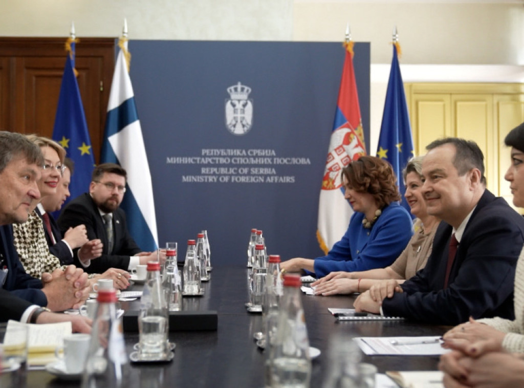 Dacic meets with head of Finnish parliamentary committee on foreign affairs