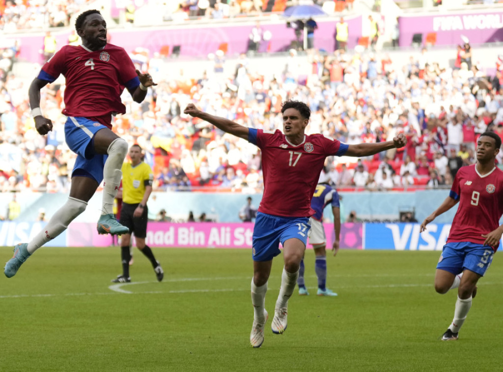 Novo iznenađenje na SP, fudbaleri Kostarike pobedili Japan