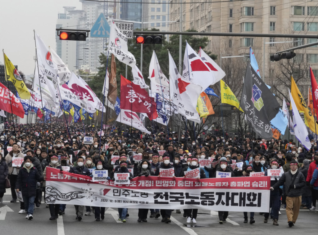 Ponovo protesti u Seulu: Nekoliko hiljada ljudi podržalo kamiondžije koje su napustile posao