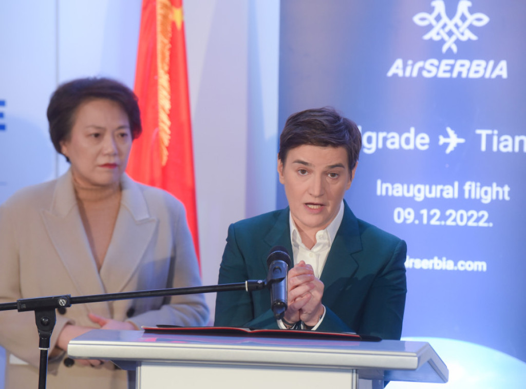 Brnabic: Belgrade-Tianjin flights to boost Sino-Serbian economic ties