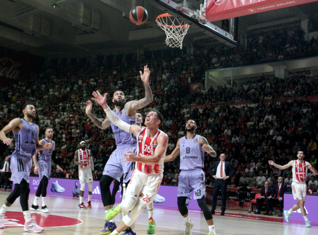 Košarkaši Crvene zvezde poraženi od Real Madrida