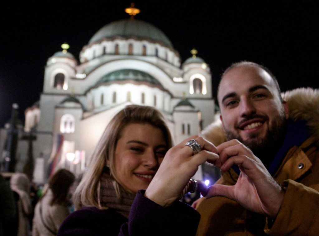 Liturgijom i molebanom u Hramu Svetog Save dočekana srpska Nova godina