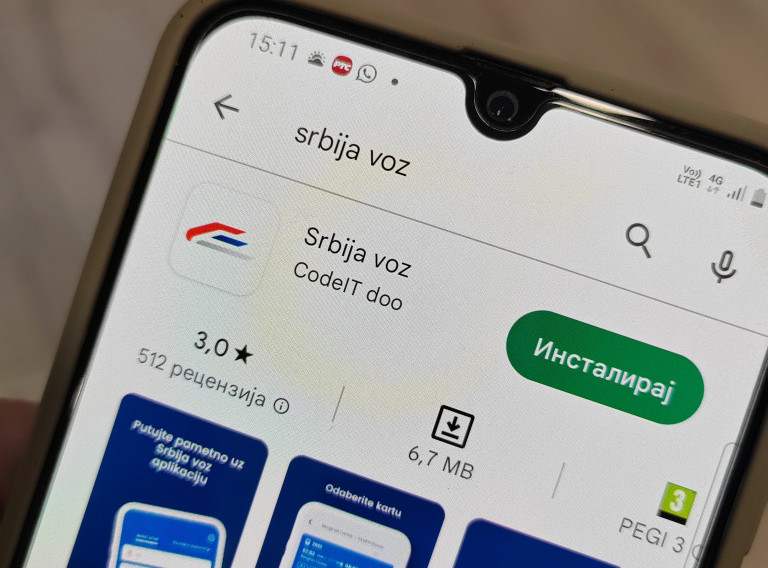 Aplikacija "Srbija voza" za kupovinu karata druga po popularnosti u Srbiji