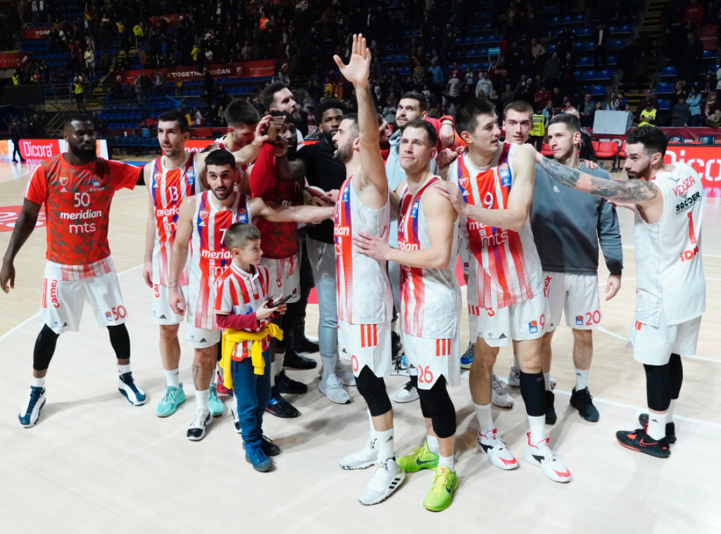 Košarkaši Crvene zvezde ubedljivo pobedili FMP u Železniku u 17. kolu ABA lige