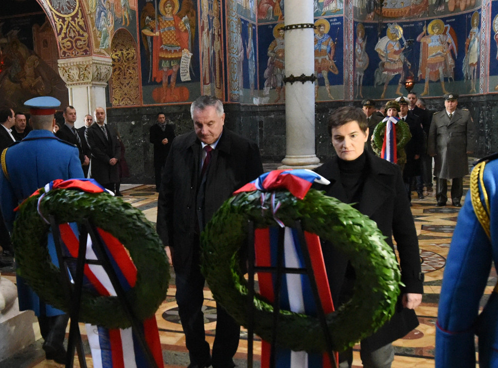 Brnabic, Viskovic attend Statehood Day service at Oplenac