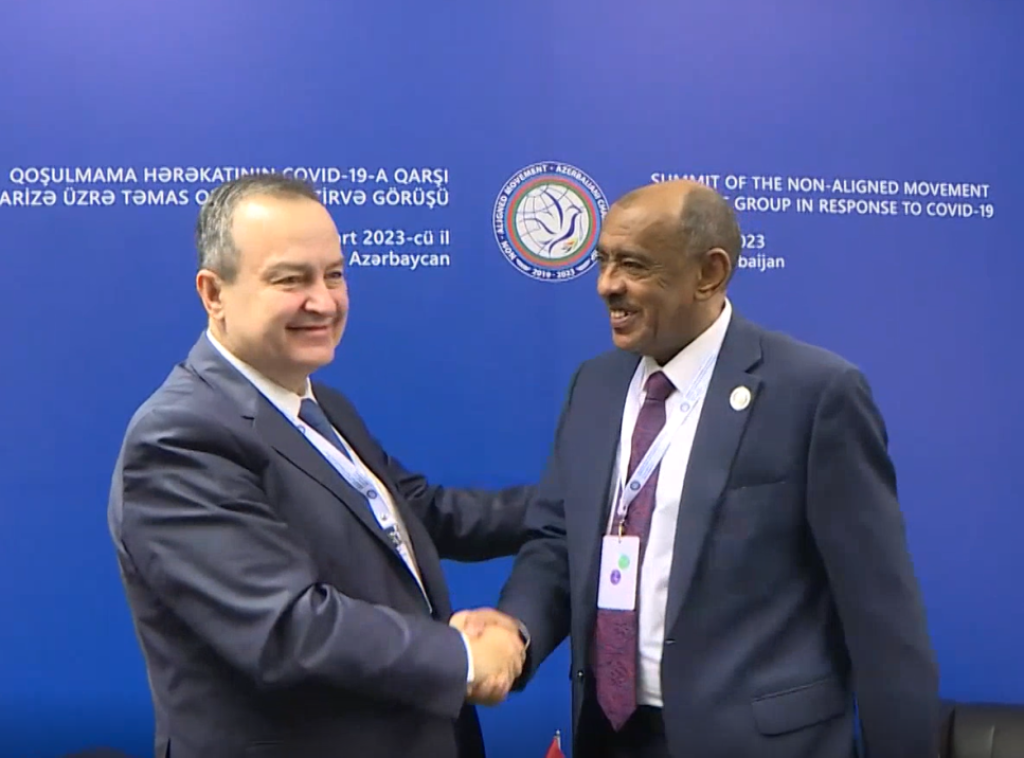 Dacic meets with FMs of Sudan, Yemen, Uganda and Ethiopia in Baku