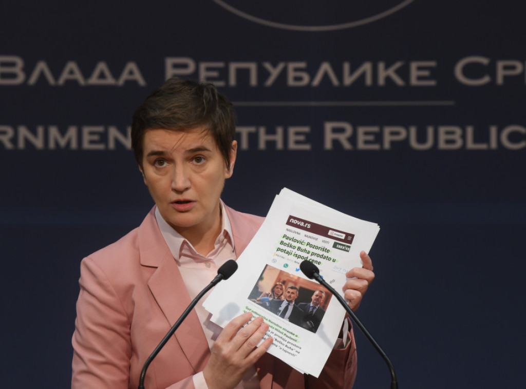 Brnabić: Nema zatvaranja i seljenja pozorišta Boško Buha