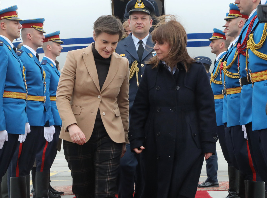 Brnabić dočekala predsednicu Grčke Katerinu Sakelaropulu