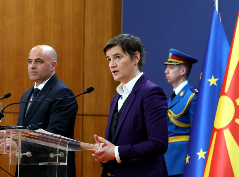 Brnabić: Ekonomski i politički odnosi Srbije i Severne Makedonije sve bolji - doprineo Otvoreni Balkan