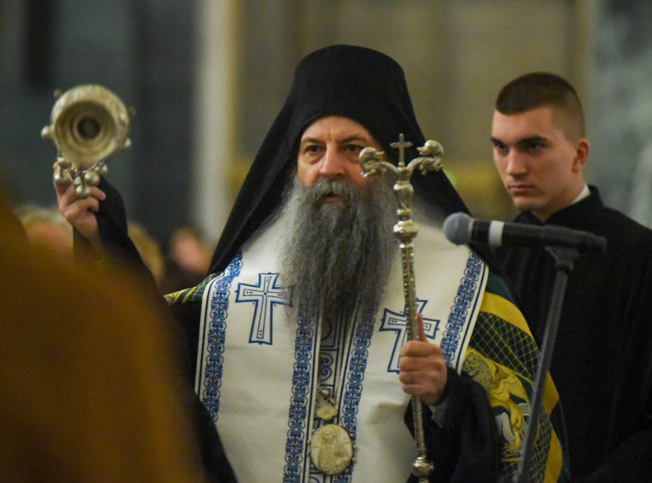 Patrijarh Porfirije služio liturgiju u manastiru Krka