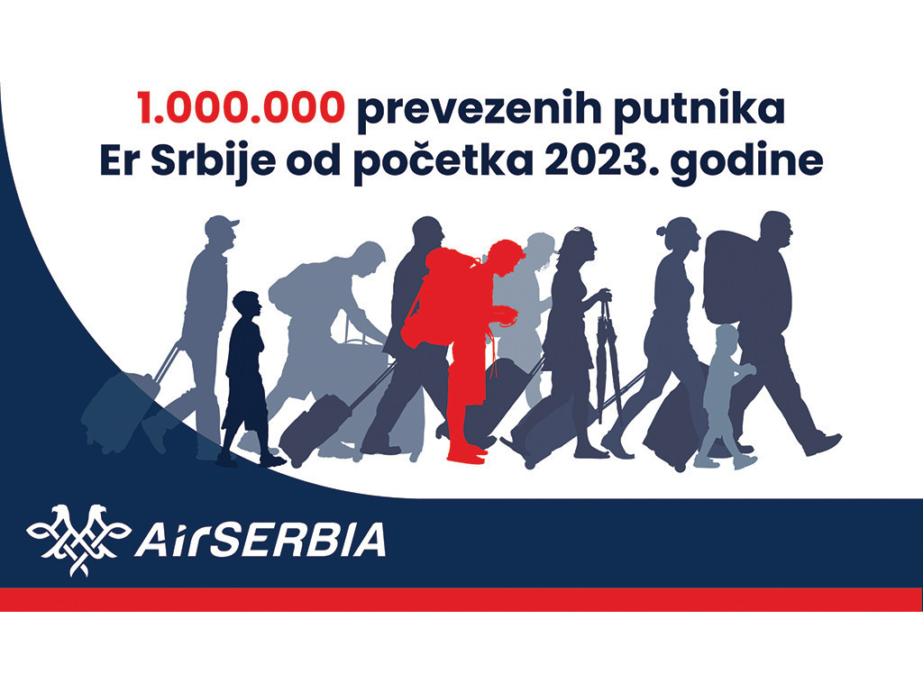 Er Srbija od početka godine prevezla više od milion putnika