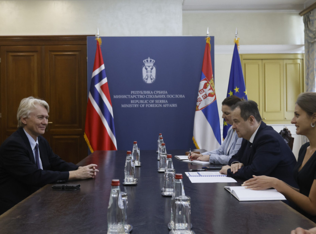 Dacic receives farewell visit from Norwegian ambassador