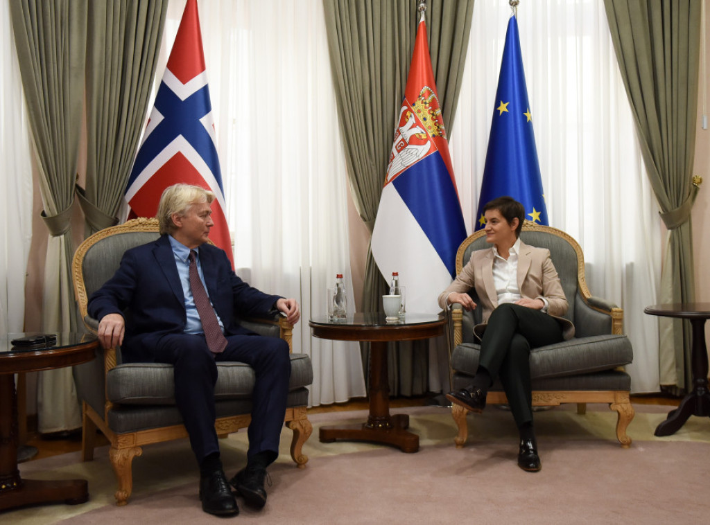 Premijerka Brnabić primila u oproštajnu posetu ambasadora Kraljevine Norveške