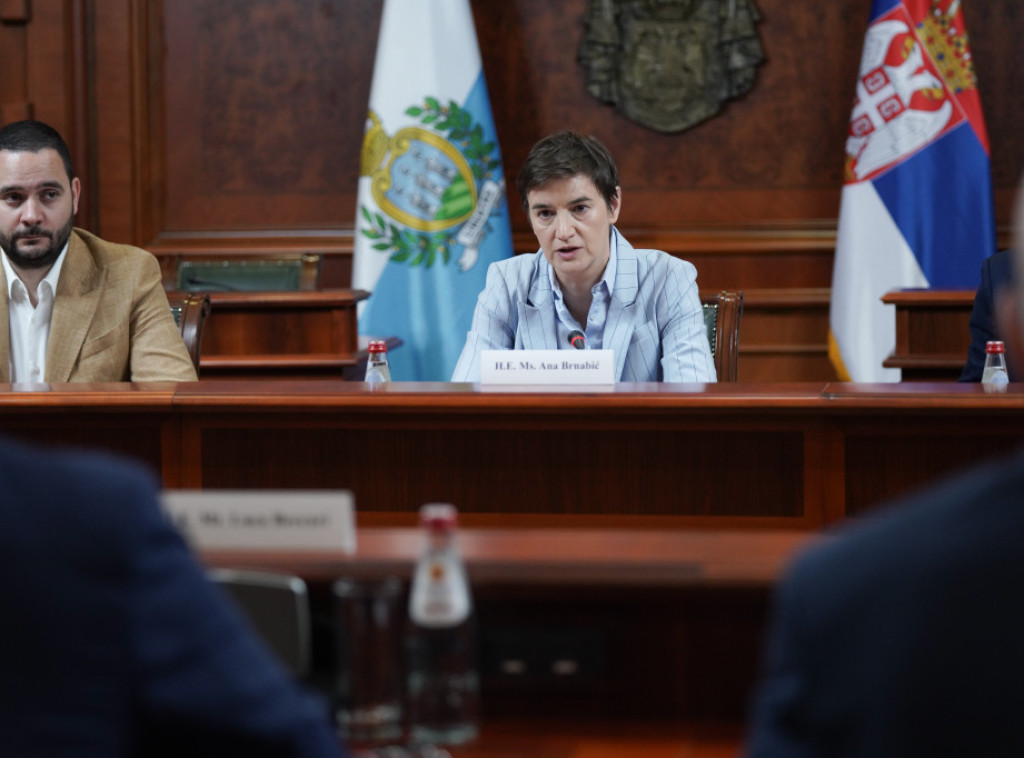 Brnabic receives San Marino's FM