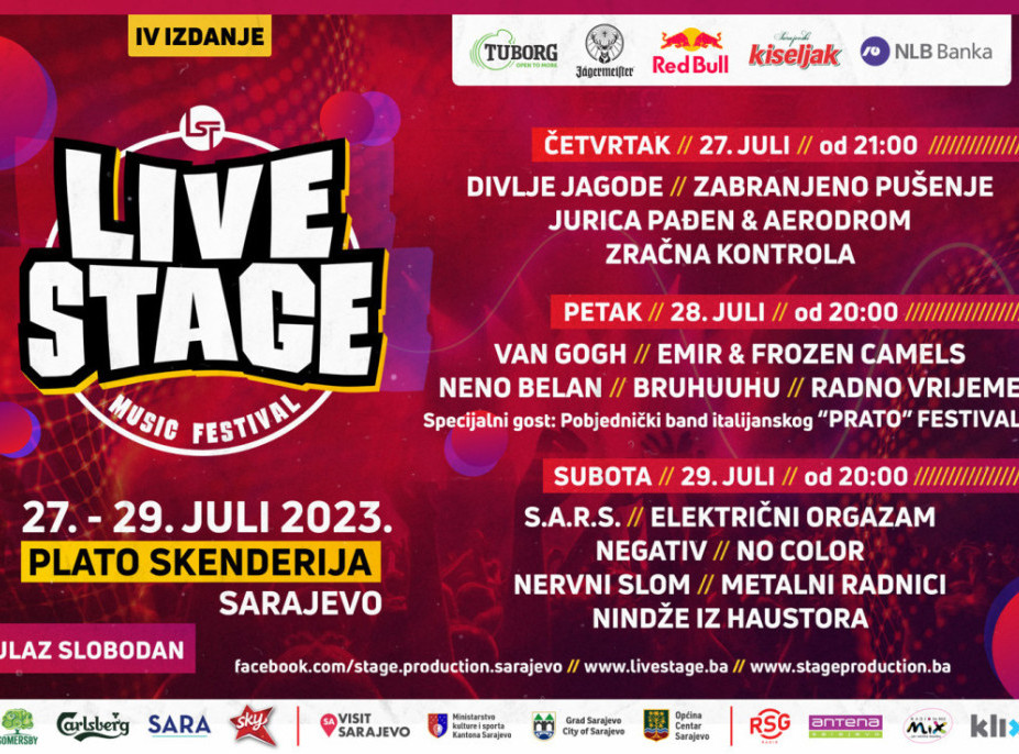 "Live Stage festival" u Sarajevu: "Van Gogh", "Negative", "Električni orgazam"