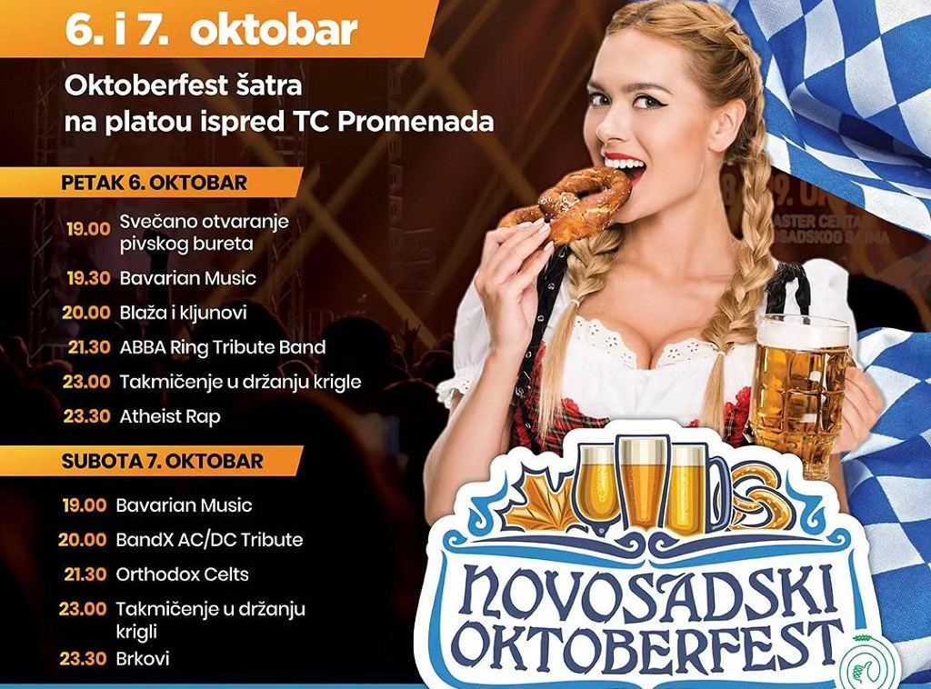 Manifestacija "Oktoberfest" biće održana 6. i 7. oktobra u Novom Sadu