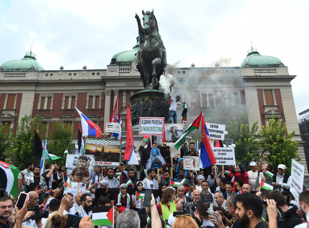 Održan protest podrške narodu Palestine u Beogradu
