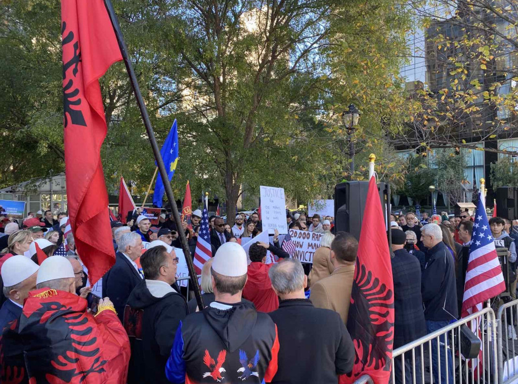 Protest Albanaca u Njujorku zbog učešća Srbije na sednici Saveta bezbednosti UN