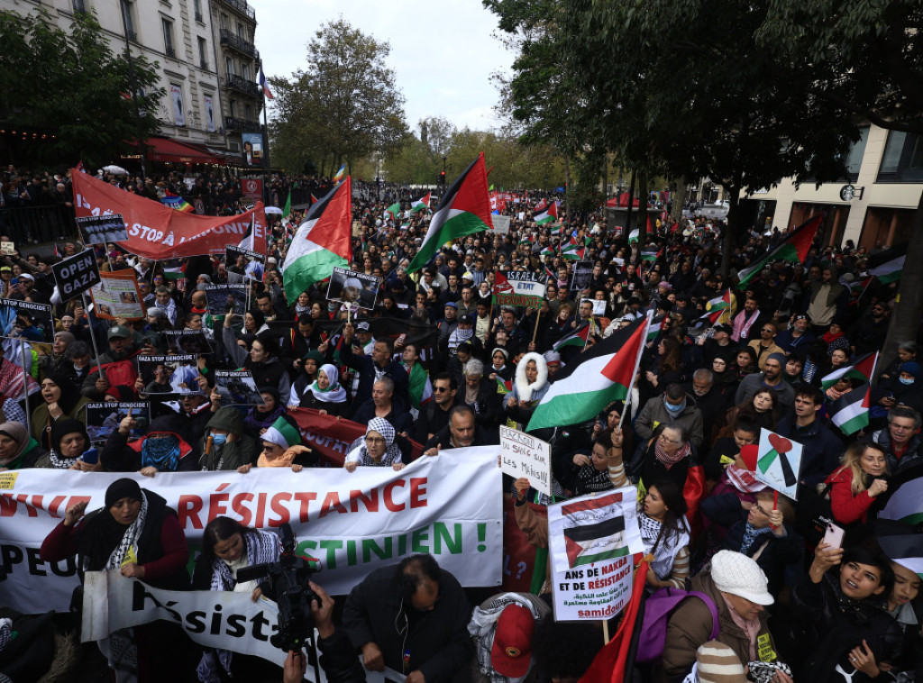 Širom Francuske održane demonstracije u znak podrške palestinskom narodu