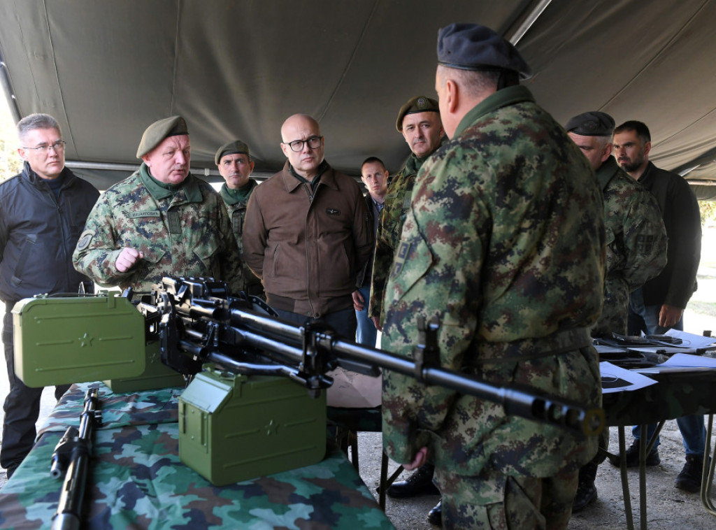 Vucevic attends display of new arms, military equipment at Nikinci
