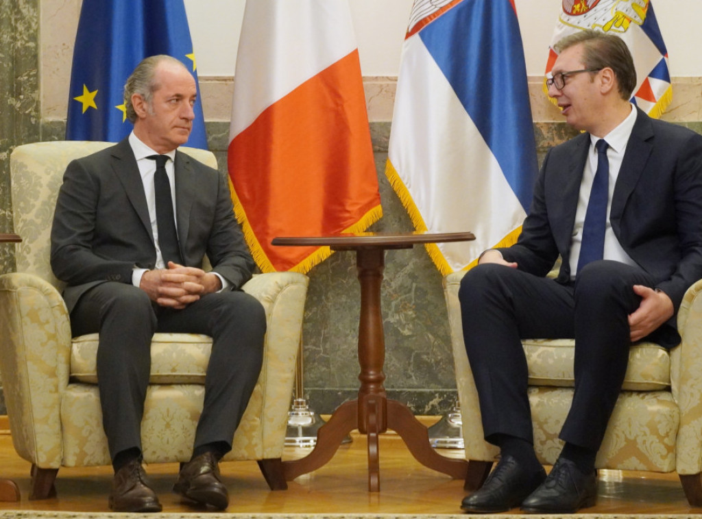 Vucic meets with president of Italy's Veneto region