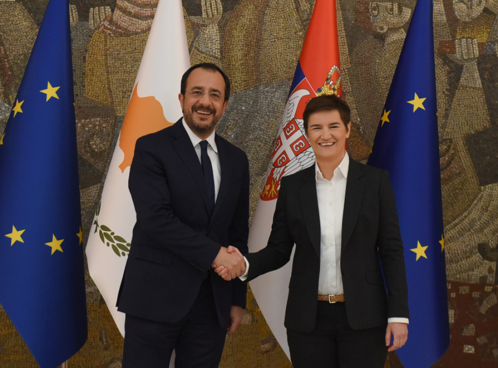 Premijerka Brnabić razgovarala sa predsednikom Kipra o privrednoj saradnji i bliskosti dva naroda