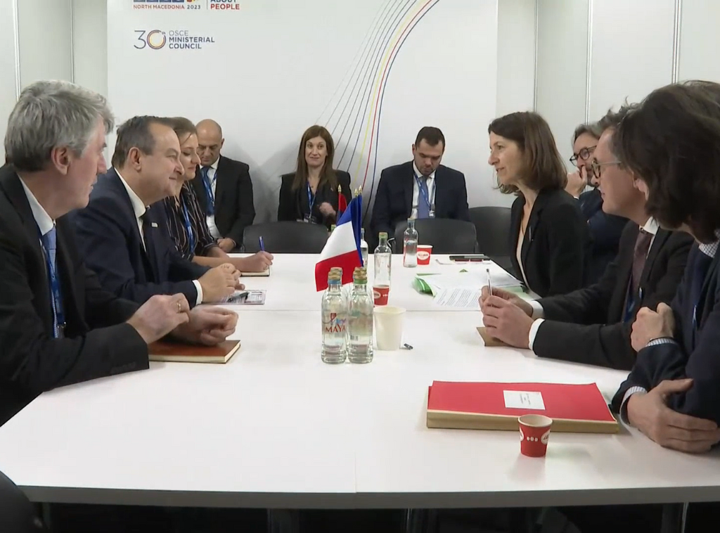 Dacic meets with France's Boone in Skopje