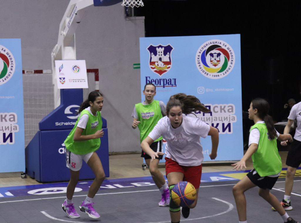Održano finale školskog prvenstva Beograda u basketu 3X3 i promocija "fidžitala"