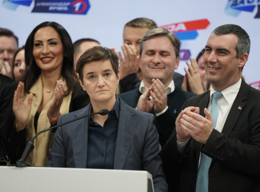 Brnabić: Na 50 odsto obrađenih uzoraka naša lista ima 47,1 odsto glasova