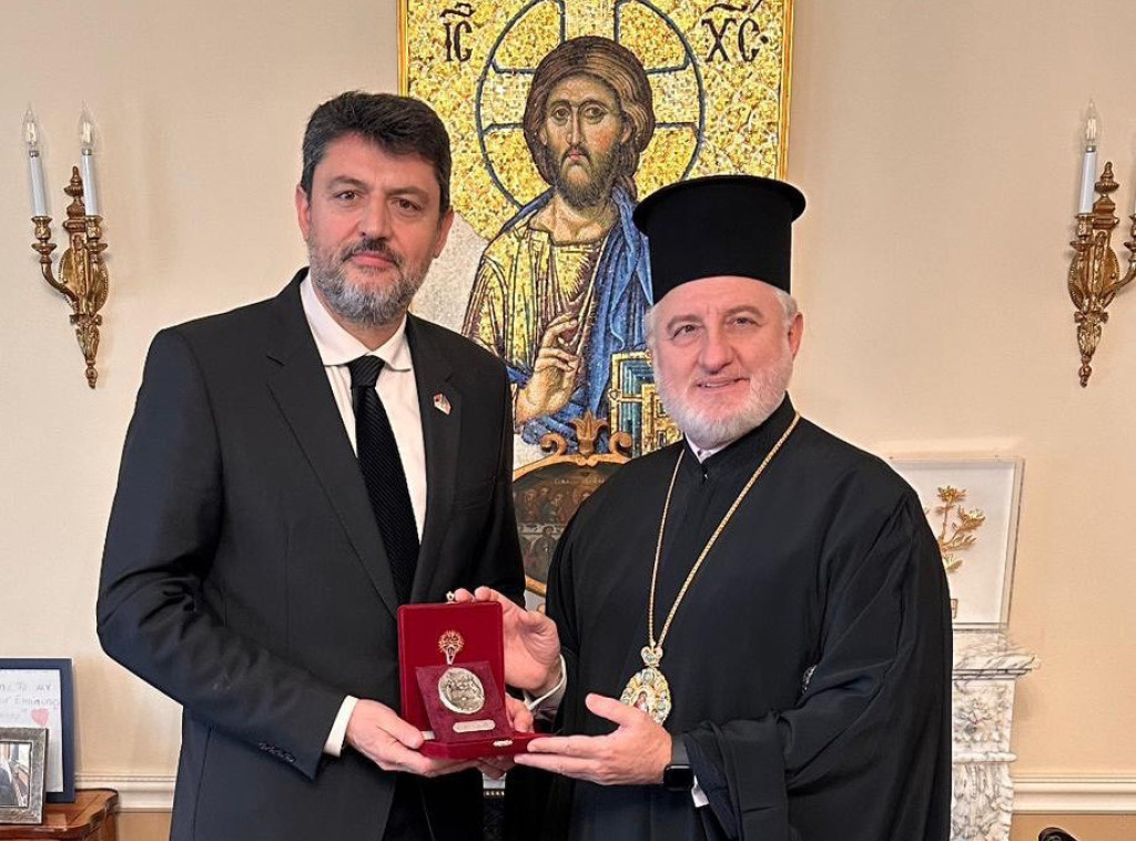 Serbia's consul-general in New York meets with Archbishop Elpidophoros