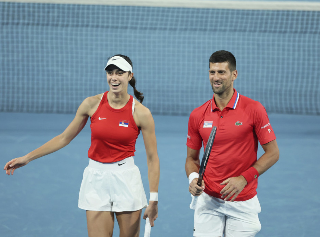 Olga Danilović i Novak Đoković pobedili kineski par na Junajted Kupu