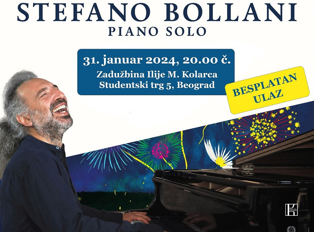 Italijanski džez pijanista Stefano Bolani održaće koncert 31. januara u Kolarcu