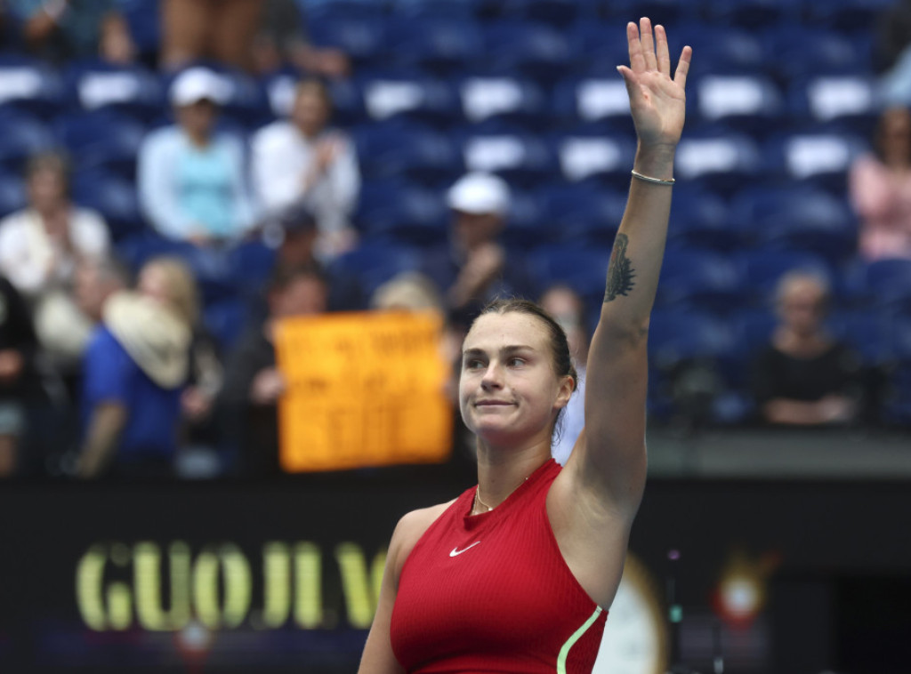 Beloruska teniserka Arina Sabalenka "sa nulom" pobedila Ukrajinku Lesiju Curenko