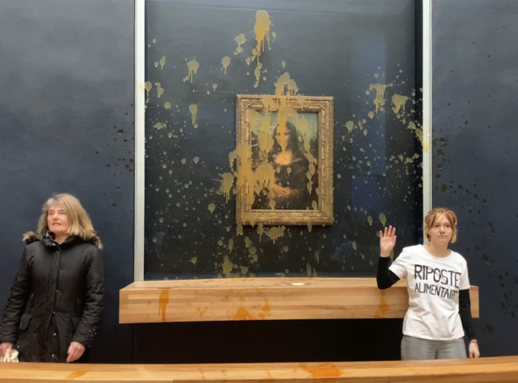 Ekološki aktivisti isprskali supom Mona Lizu u Luvru