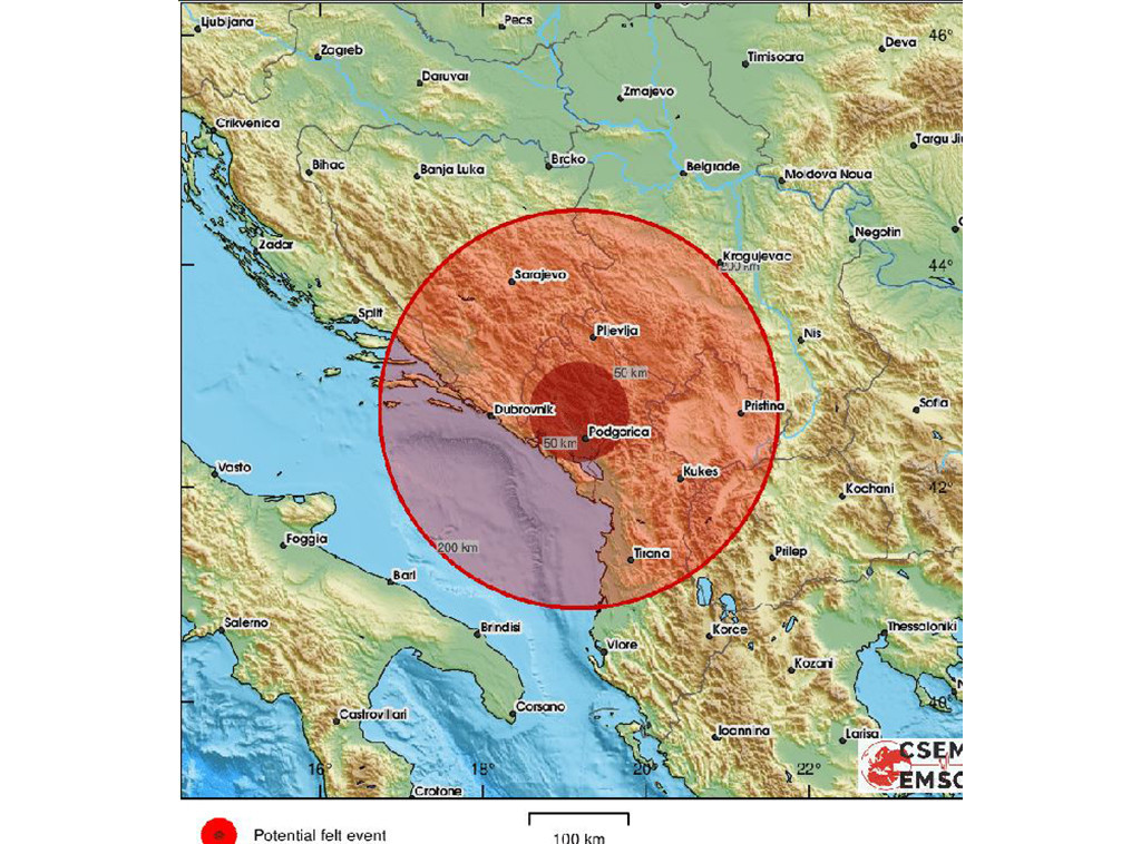 Nikšić pogodio zemljotres manje jačine - 3.2 stepena po Rihteru
