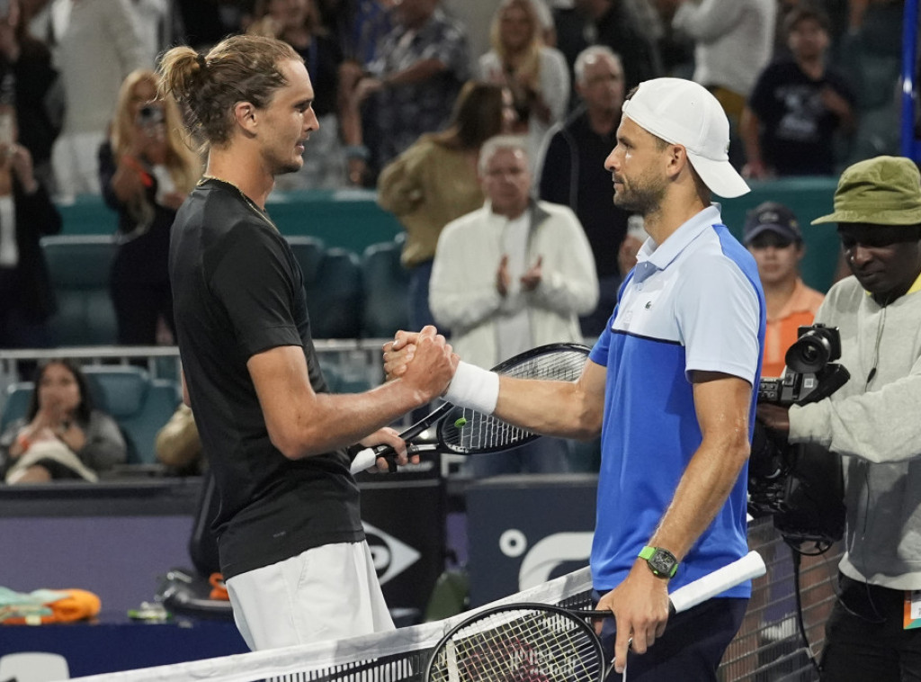 Dimitrov pobedio Zvereva u polufinalu Majamija i zakazao finale sa Sinerom