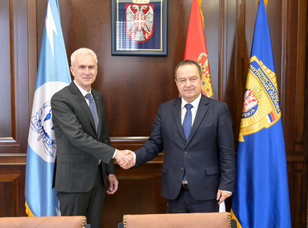 Dacic meets with Interpol secretary-general