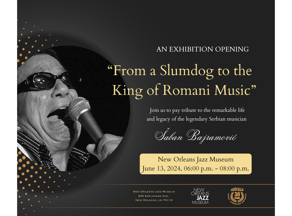 Izložba posvećena Šabanu Bajramoviću od 13. juna u Nju Orleans džez muzeju