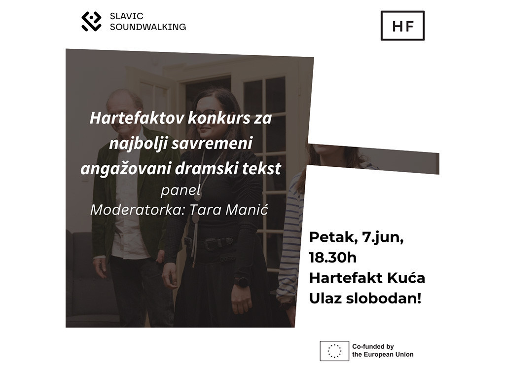 Panel o Hartefaktovom konkursu za najbolji dramski tekst biće održan 7. juna u Hartefakt kući