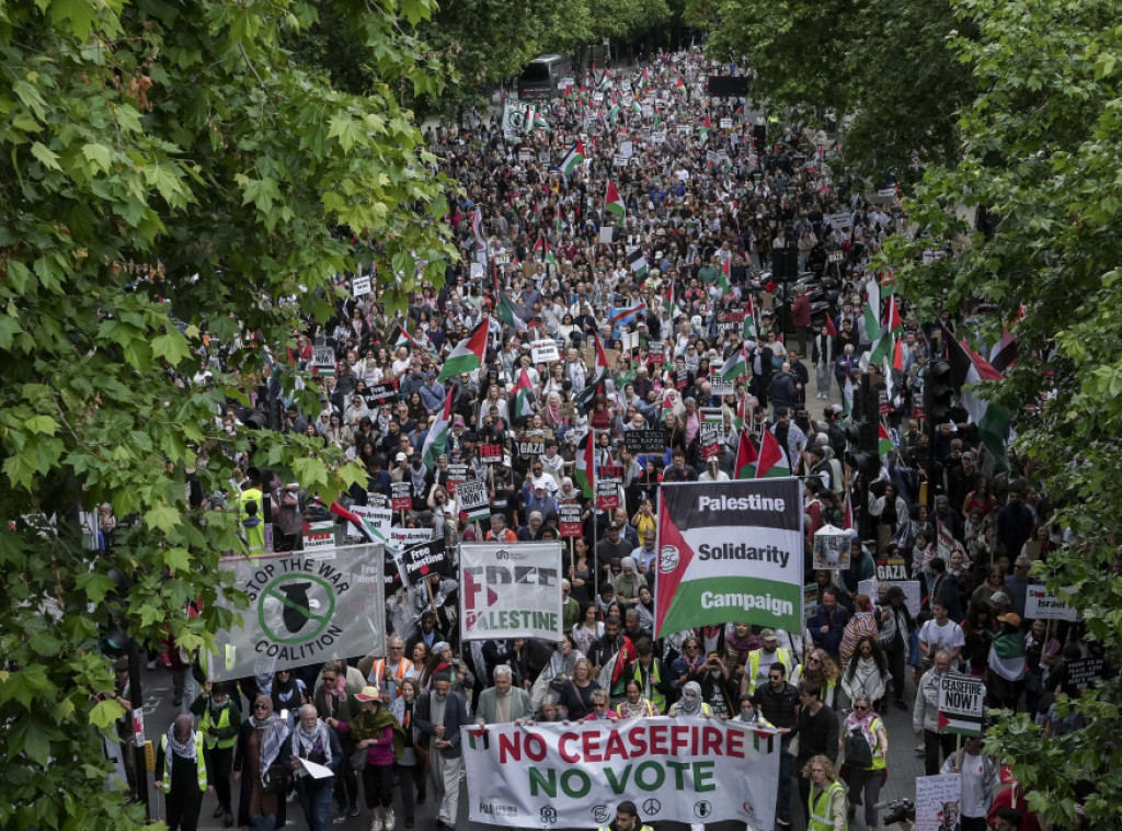 Hiljade propalestinskih demonstranata okupilo se na protestu u Londonu
