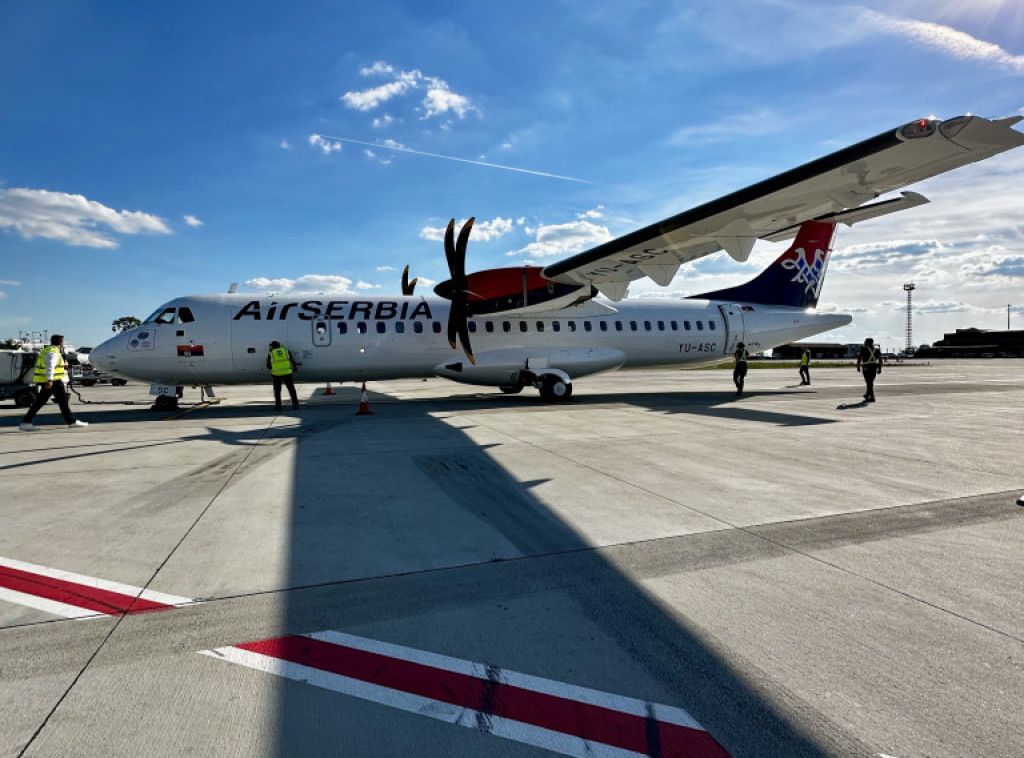 Deseti avion ATR 72-600 u bojama srpske nacionalne avio-kompanije sleteo u Beograd