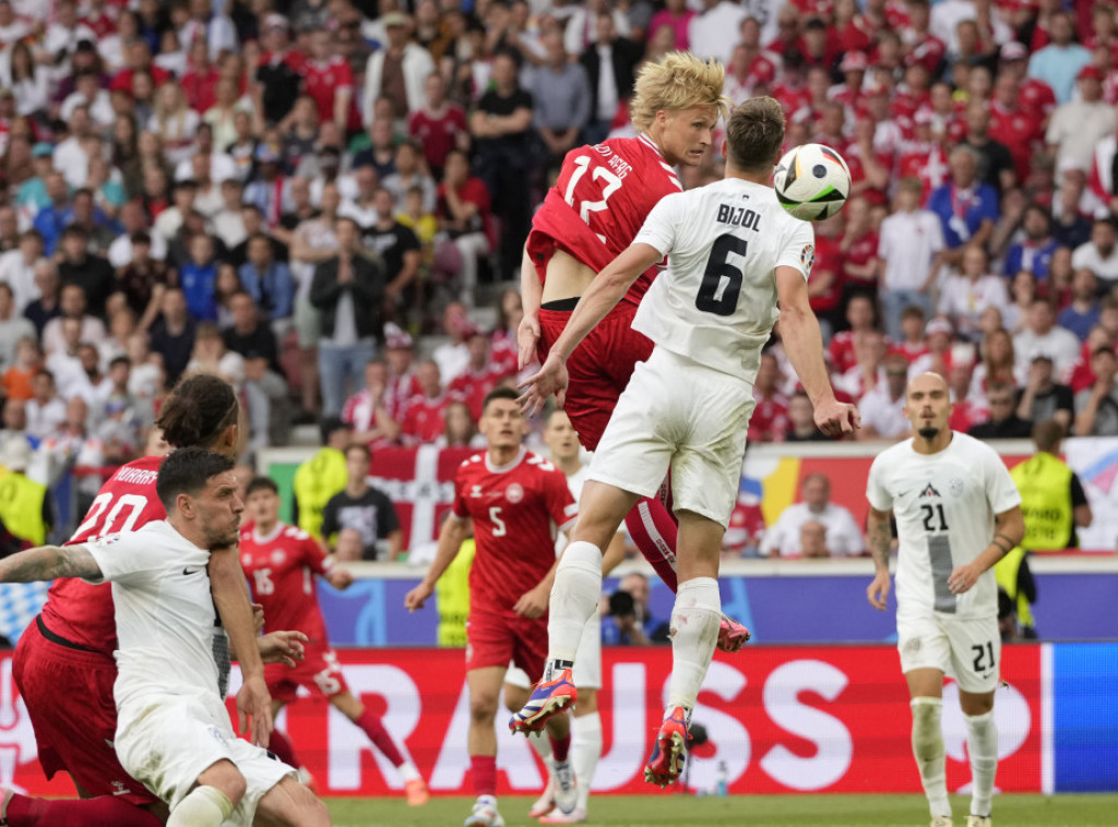 Fudbaleri Danske i Slovenije odigrali nerešeno na Evropskom prvenstvu u Nemačkoj