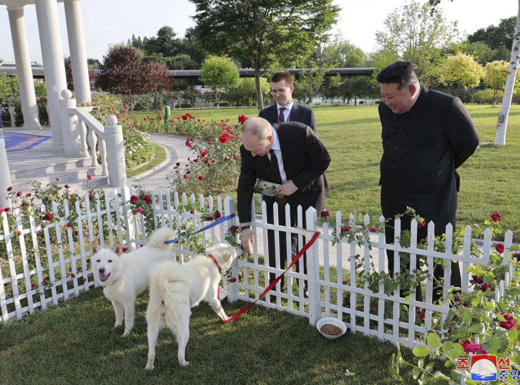 Putin odlikovan ordenom Kim Il Sunga, na poklon dobio i dva psa