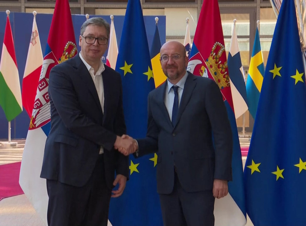 Vučić: Dobar sastanak sa Mišelom o EU putu Srbije, situaciji na KiM