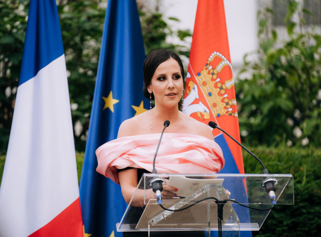 Tamara Vučić na predstavljanju Srpske kuće u u Parizu
