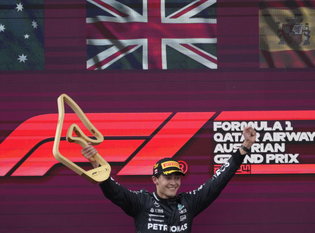 Vozač Formule 1 Džordž Rasel pobednik trke za Veliku nagradu Austrije