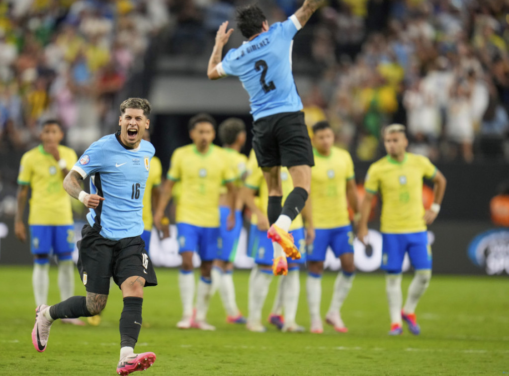 Fudbaleri Urugvaja posle penala eliminisali Brazil za polufinale Kupa Amerike