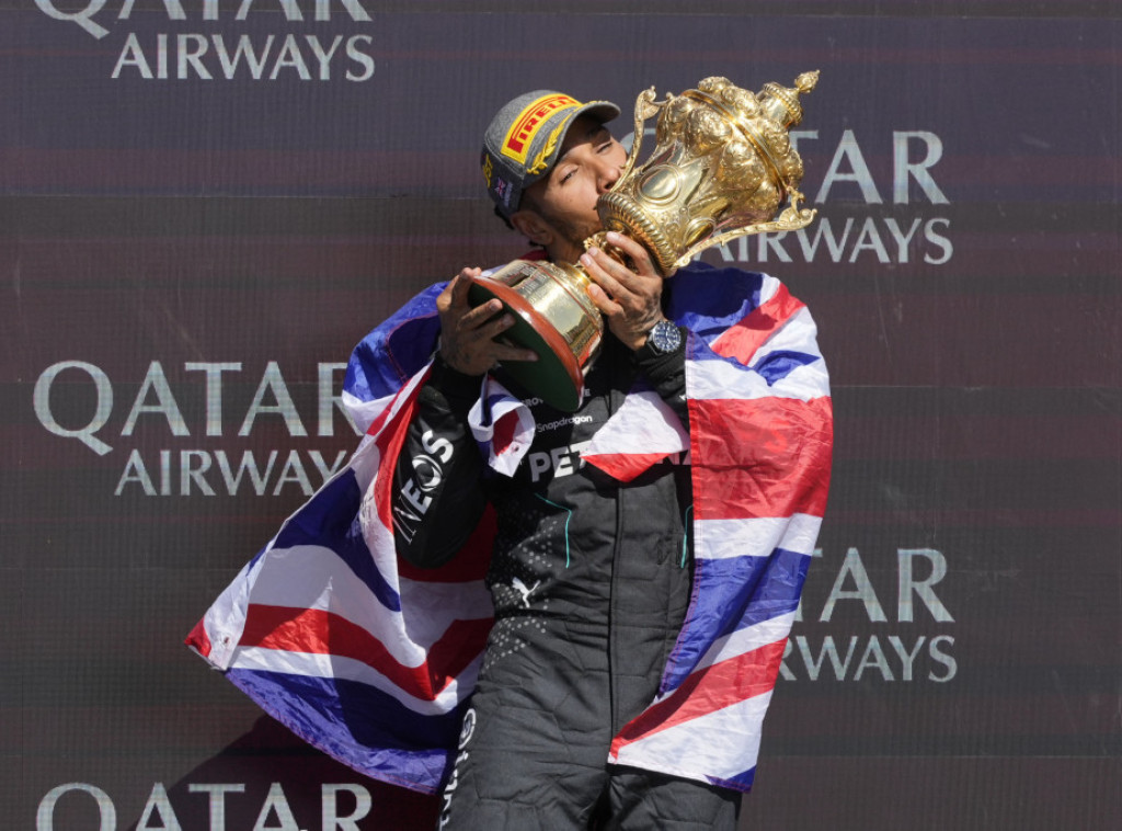 Vozač Formule 1 Luis Hamilton pobednik trke za Veliku nagradu Britanije
