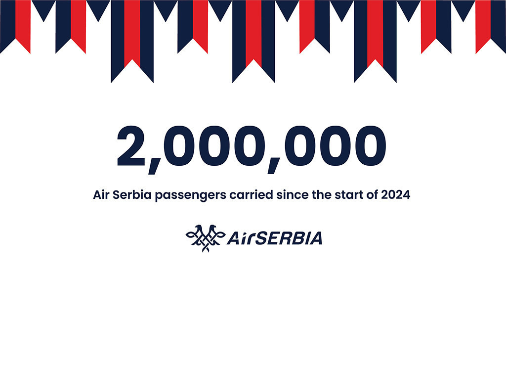 Air Serbia carries two million passengers since start of 2024