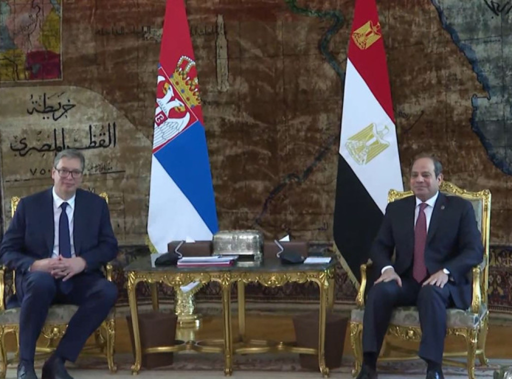 Počeo sastanak Vučića i Al Sisija u Kairu